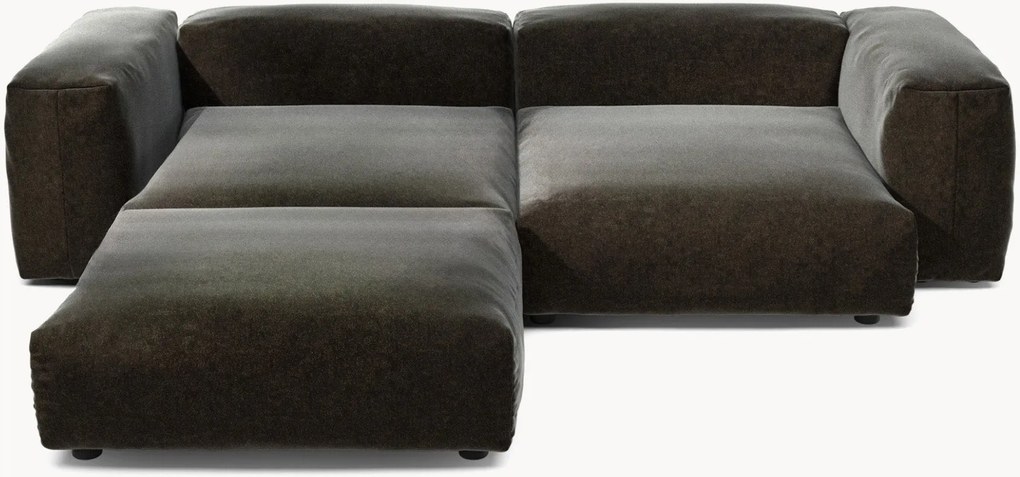 Modulaire hoekbank Vetsak (3-zits) van fluweel