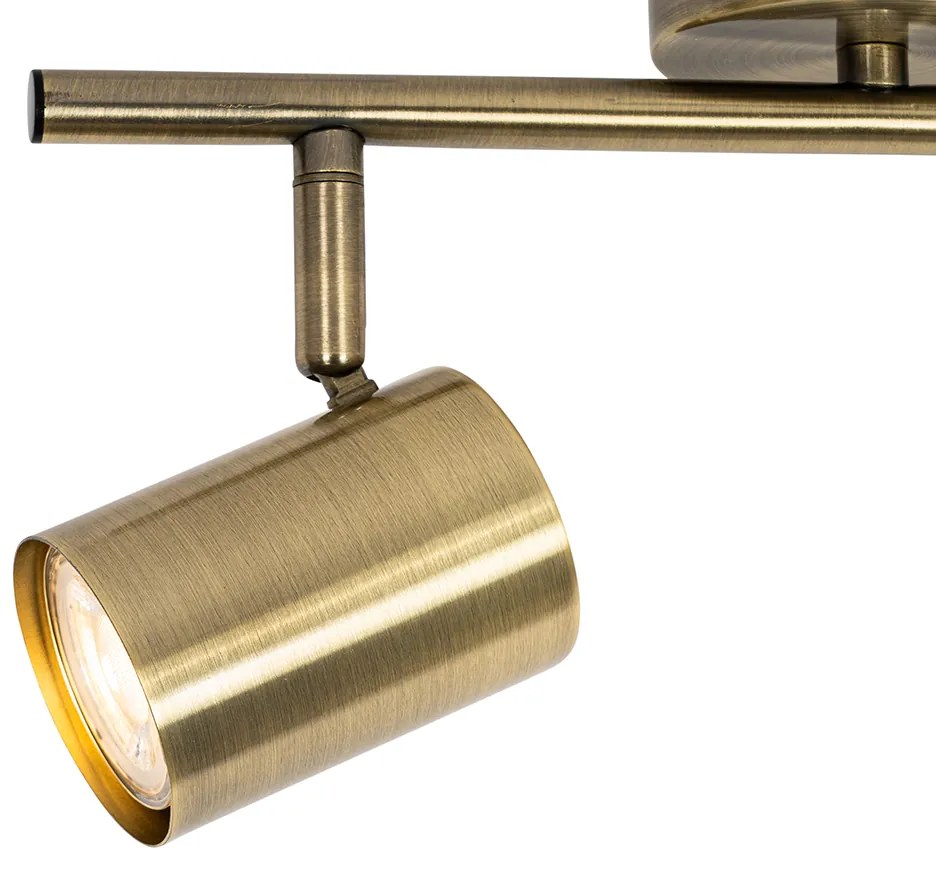 Moderne Spot / Opbouwspot / Plafondspot brons kantelbaar 2-lichts - Jeana Modern, Industriele / Industrie / Industrial GU10 Binnenverlichting Lamp