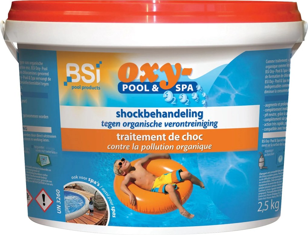 BSI Oxy Pool &amp; Spa 2,5kg (granulaat) - vermindert het chloorgebruik tot 50%