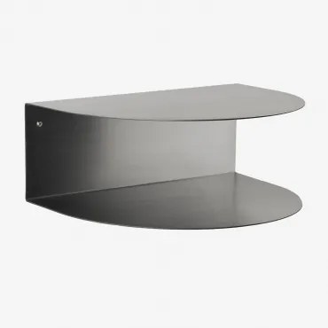 Set Van 2 Zwevende Nachtkastjes Van Staal Taifa Grijs – Chroom - Sklum