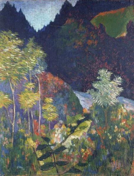 Kunstreproductie Landscape, Gauguin, Paul (1848-1903)