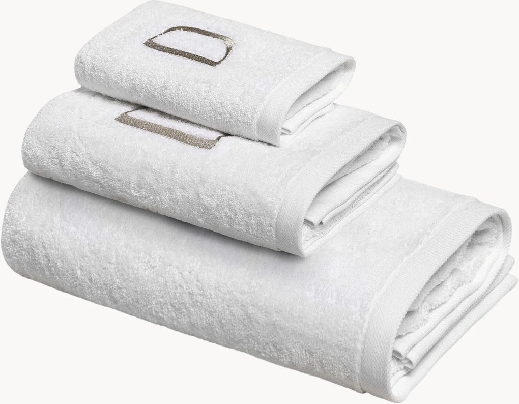 Katoenen handdoekenset Monogram van A tot Z, 3-delig