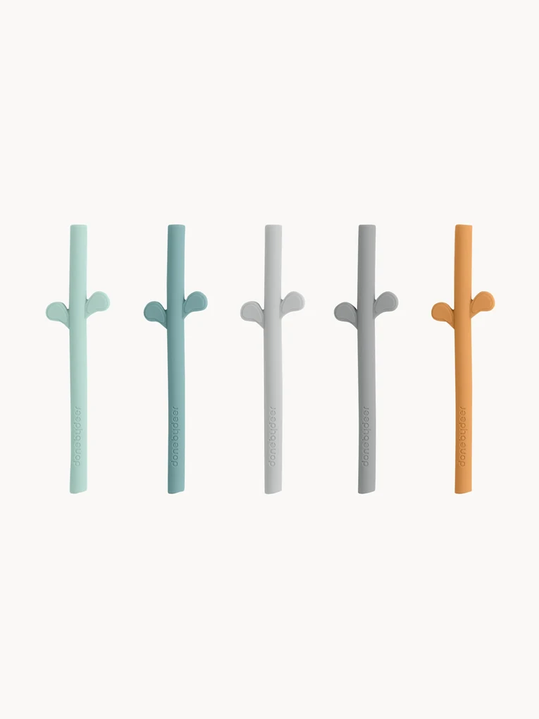 Siliconen rietjes Peekaboo, set van 5