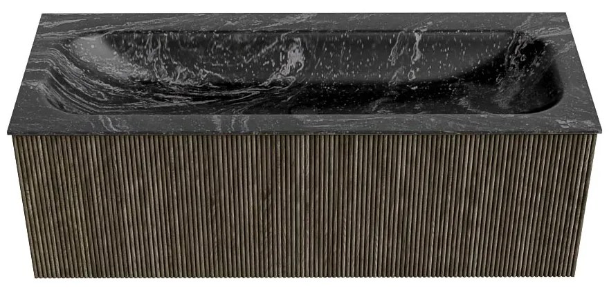 Mondiaz Kurve-dlux 120cm badmeubel shadow met 1 lade en wastafel big large midden zonder kraangat lava