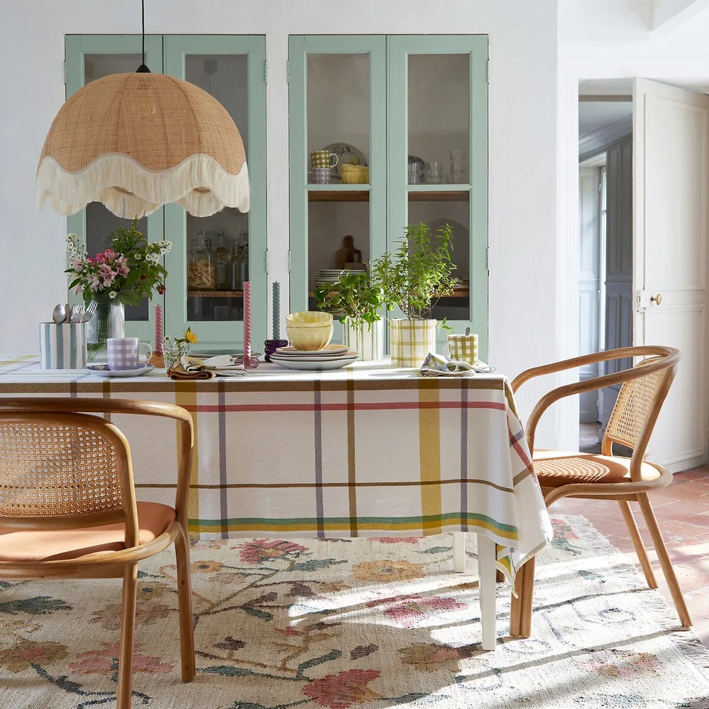 Hanglamp in rotan, met franjes,Ø69 cm, Daphné