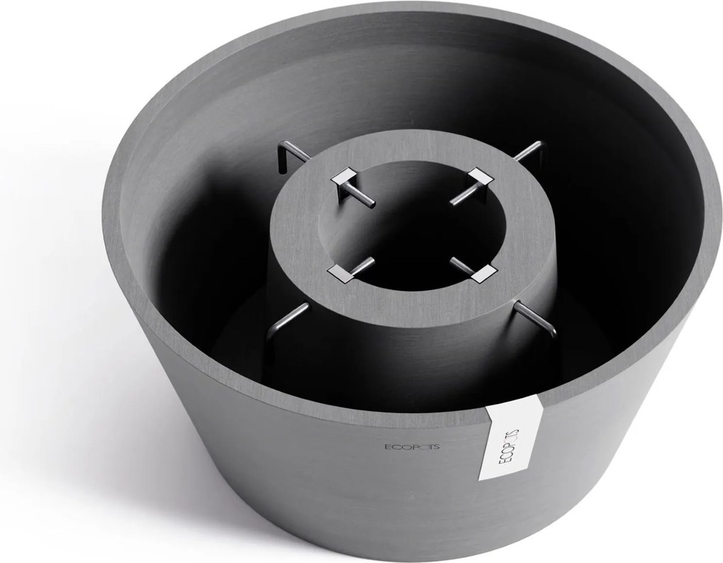Ecopots kerstboomvoet XL - grijs - geschikt voor bomen tot 300 cm - met waterreservoir