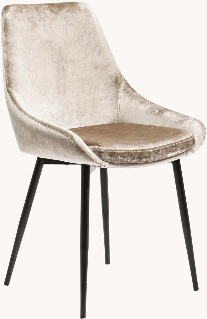 Fluwelen eetkamerstoelen East Side, 2 stuks