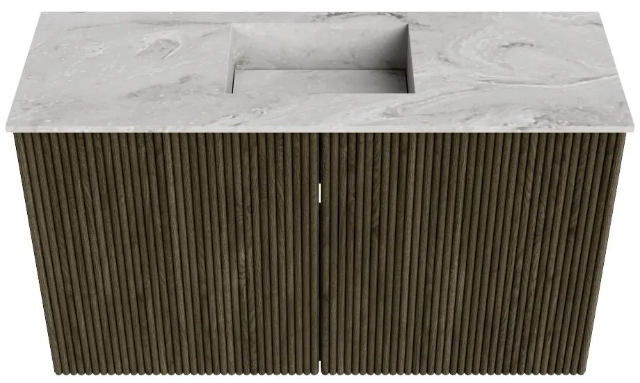 Mondiaz Joya DLux 70cm toiletmeubel shadow met wastafel faye midden 1 kraangat glace