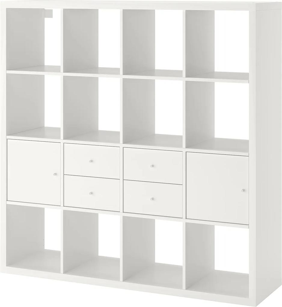 IKEA KALLAX Open kast met 4 inzetten 147x147 cm Wit Wit - lKEA