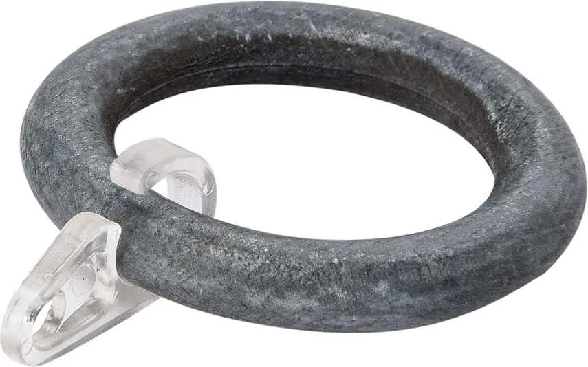 Ringen hout 28 mm + clip - kalk grijs (10 stuks) - Leen Bakker