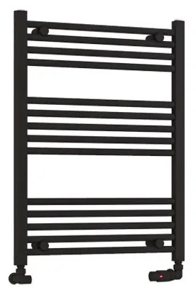 Eastbrook Wendover handdoekradiator 60x80cm 457W zwart mat