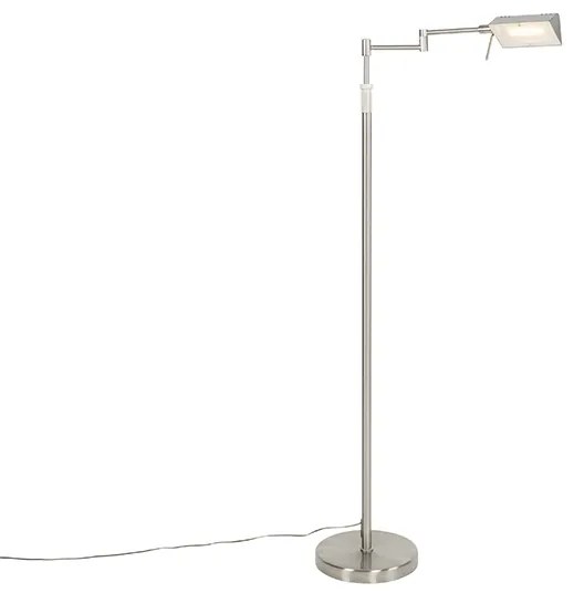 Design vloerlamp staal incl. LED met touch dimmer - Notia