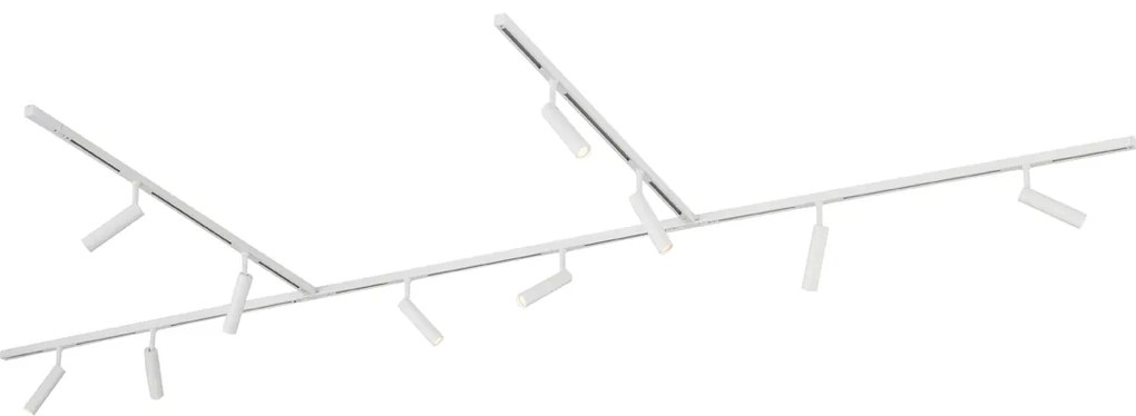 Modern railsysteem met 10 Spot / Opbouwspot / Plafondspots wit 1-fase - Slimline Uzzy G9 Binnenverlichting Lamp