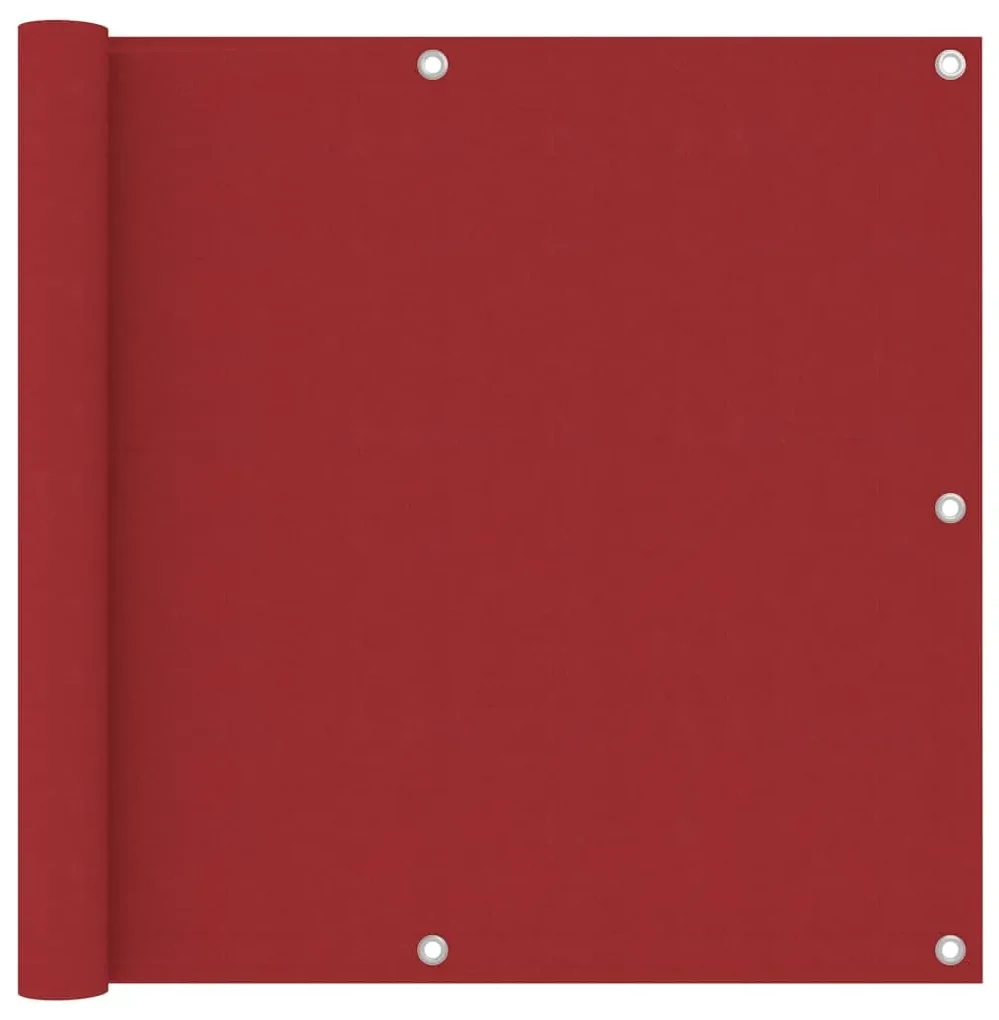 vidaXL Balkonscherm 90x500 cm oxford stof rood