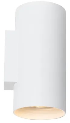 Design wandlamp wit rond 2-lichts - Sab