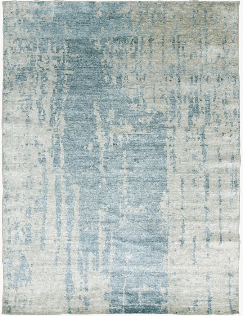 Handgemaakt laagpolig viscose vloerkleed Esila