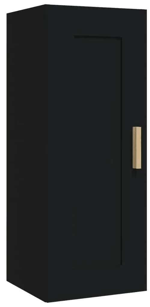 vidaXL Wandkast 35x34x90 cm bewerkt hout zwart