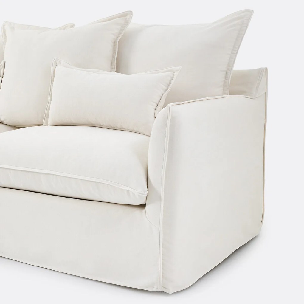 Hoekbank links, omvormbaar, afneembare hoes, 4-zits, gemêleerd polyester, ODNA