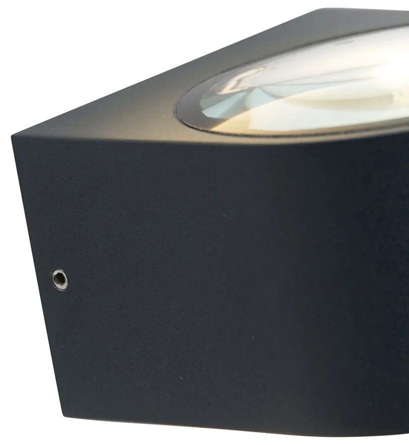 Moderne buiten wandlamp zwart incl. LED 2-lichts IP54 - Carla IP54 Buitenverlichting