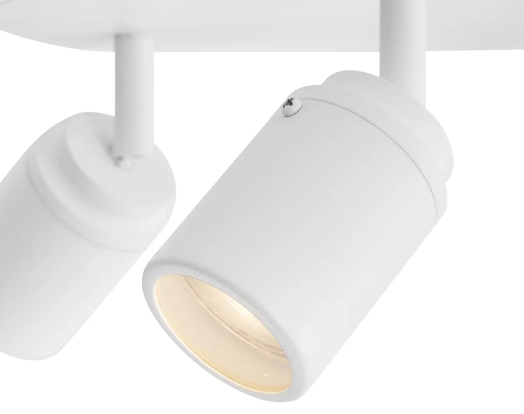 Moderne badkamer Spot / Opbouwspot / Plafondspot wit 3-lichts IP44 - Ducha Modern GU10 IP44 rond Lamp