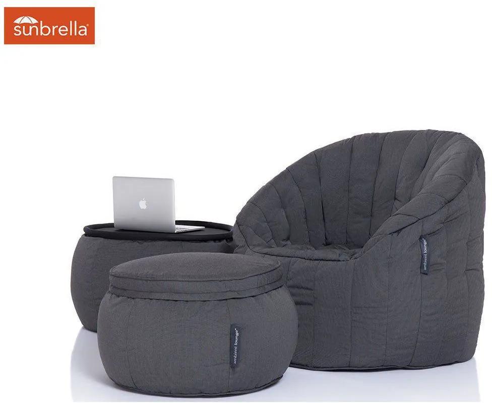 Ambient Lounge Outdoor Designer Set Contempo Package - Black Rock Sunbrella