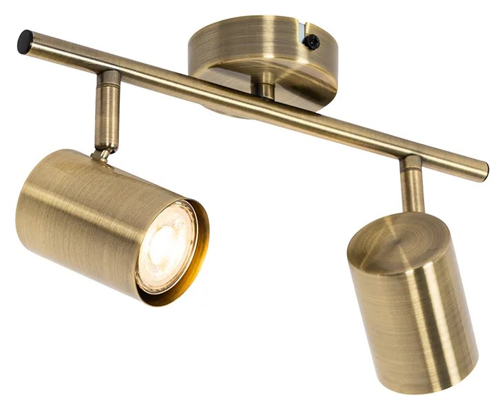 Moderne spot brons kantelbaar 2-lichts - Jeana