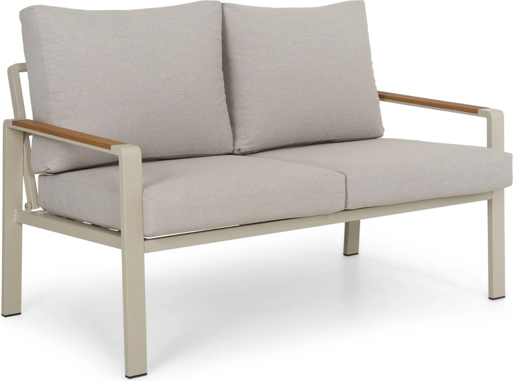 Stoel en Bank Loungeset 4 personen Aluminium Zand/Beige  Domani Furniture Leaf