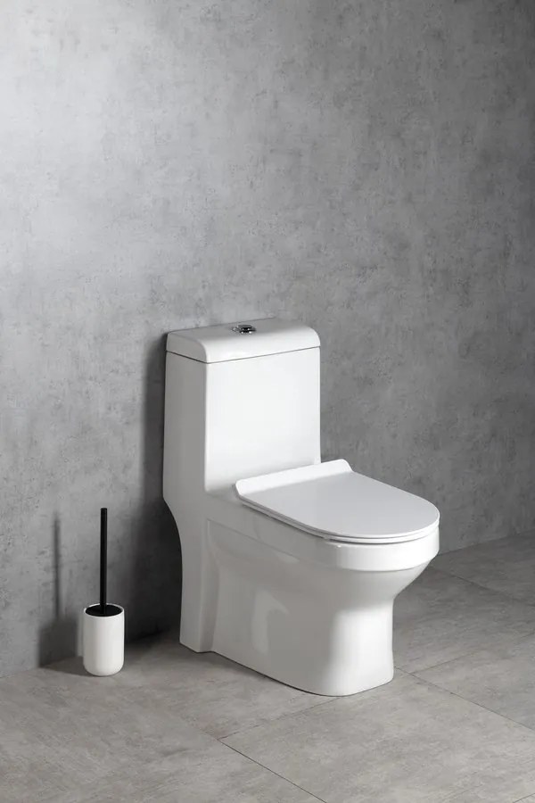 Sapho Hubert staand toilet duoblok PK wit