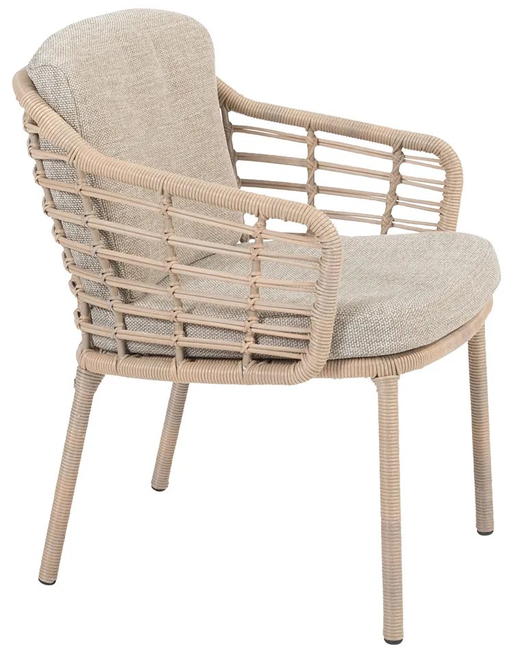 Tuinstoel Wicker Taupe-naturel-bruin 4 Seasons Outdoor Como