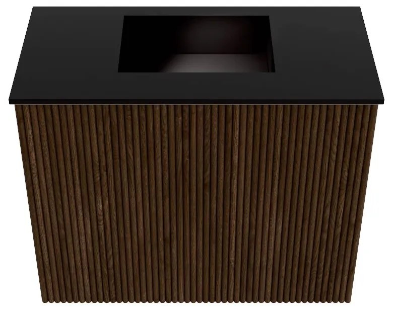 Mondiaz Joya 50cm toiletmeubel walnut met wastafel faye midden zonder kraangat urban