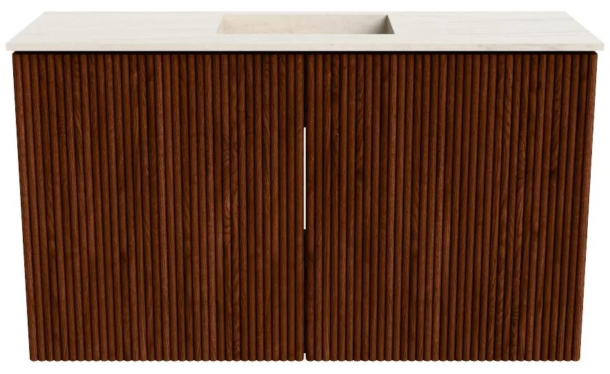 Mondiaz Joya DLux 70cm toiletmeubel ruby met wastafel faye midden zonder kraangat meli