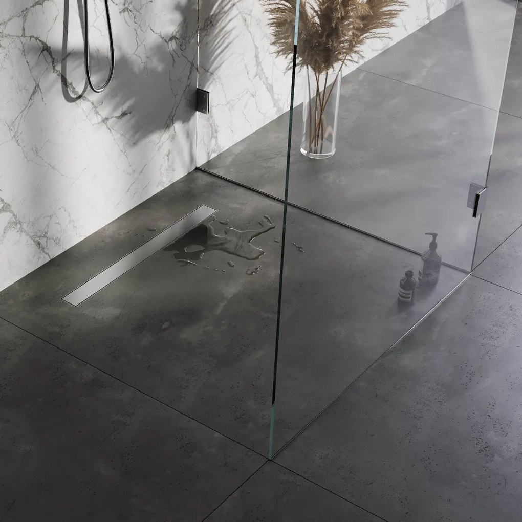Brauer douchegoot 70x7cm met multifunctioneel rooster en flens RVS geborsteld