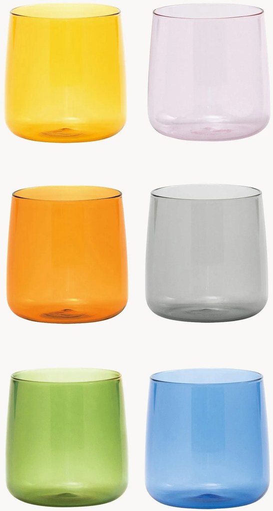 Handgemaakte borosilicaatglazen tumblers No Bilia, 6-delig