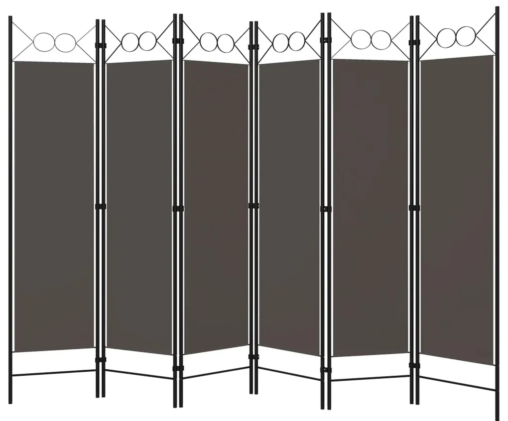 vidaXL Kamerscherm met 6 panelen 240x180 cm antraciet