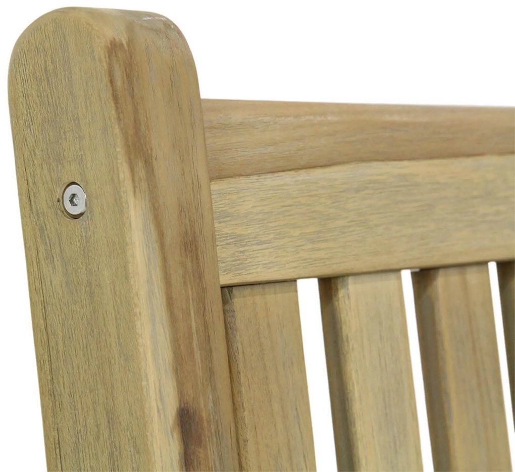 Tuinbank  teak 120 cm incl. kussen forest green Teak Old teak greywash Garden Collections Preston  incl. kussen forest green