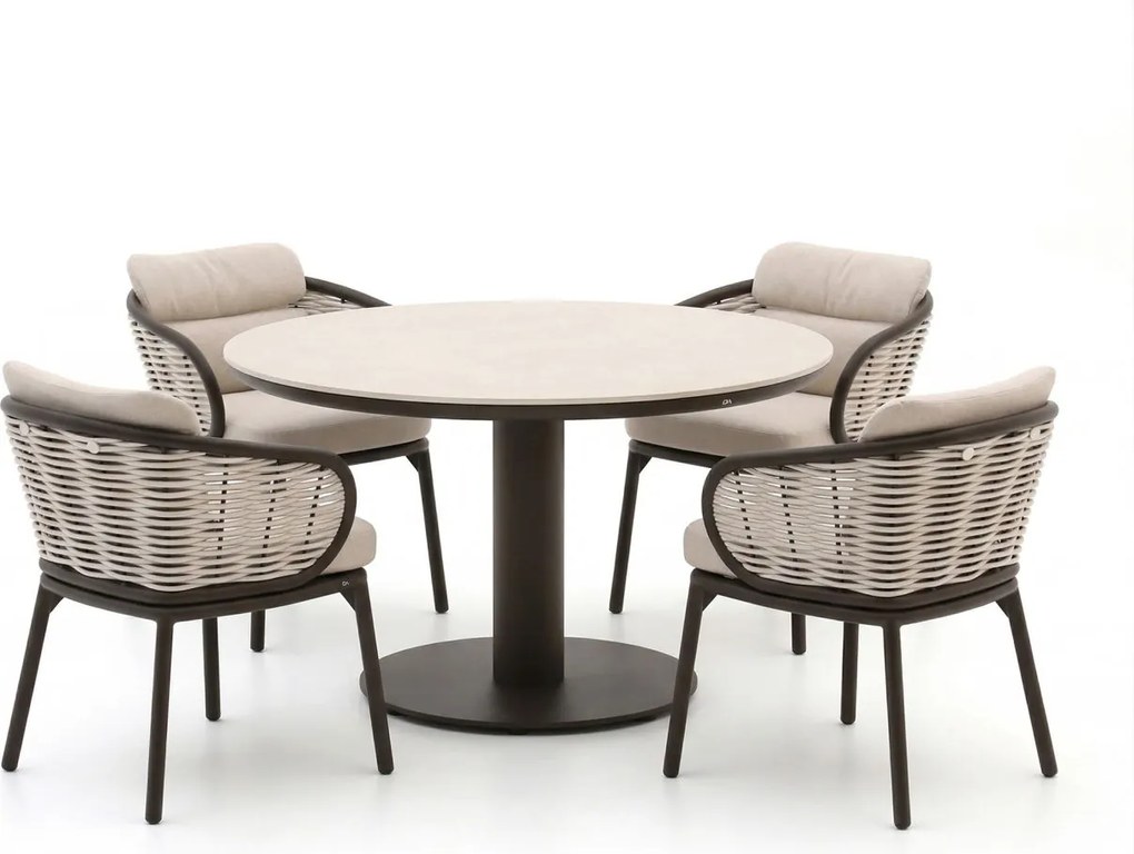 Diningset Apple Bee | 4 personen | Tuinset sintered stone | 5-delig | Kees Smit Tuinmeubelen
