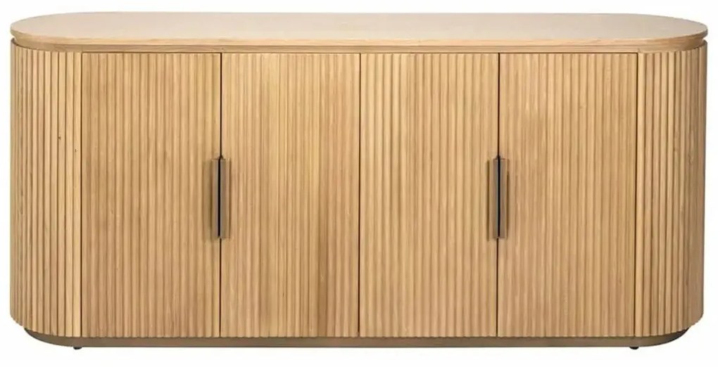 Richmond Interiors Belfort Ovaal Dressoir Eiken Met Ribbels - 185x45x80.5cm.