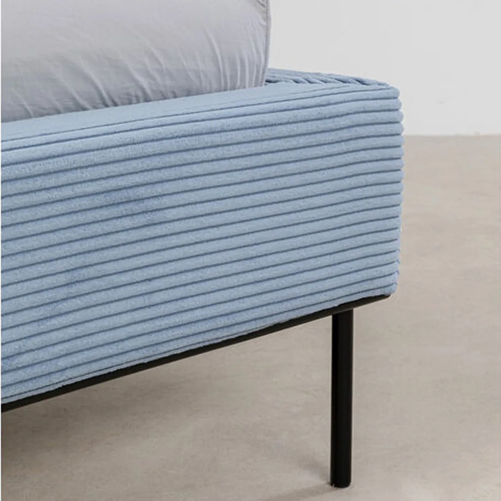 Kare Design East Side Gestoffeerd Bedframe Blauw Stof 180 Cm