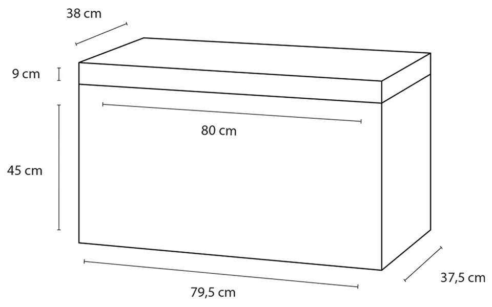 Differnz Somero badmeubelset 80cm antraciet