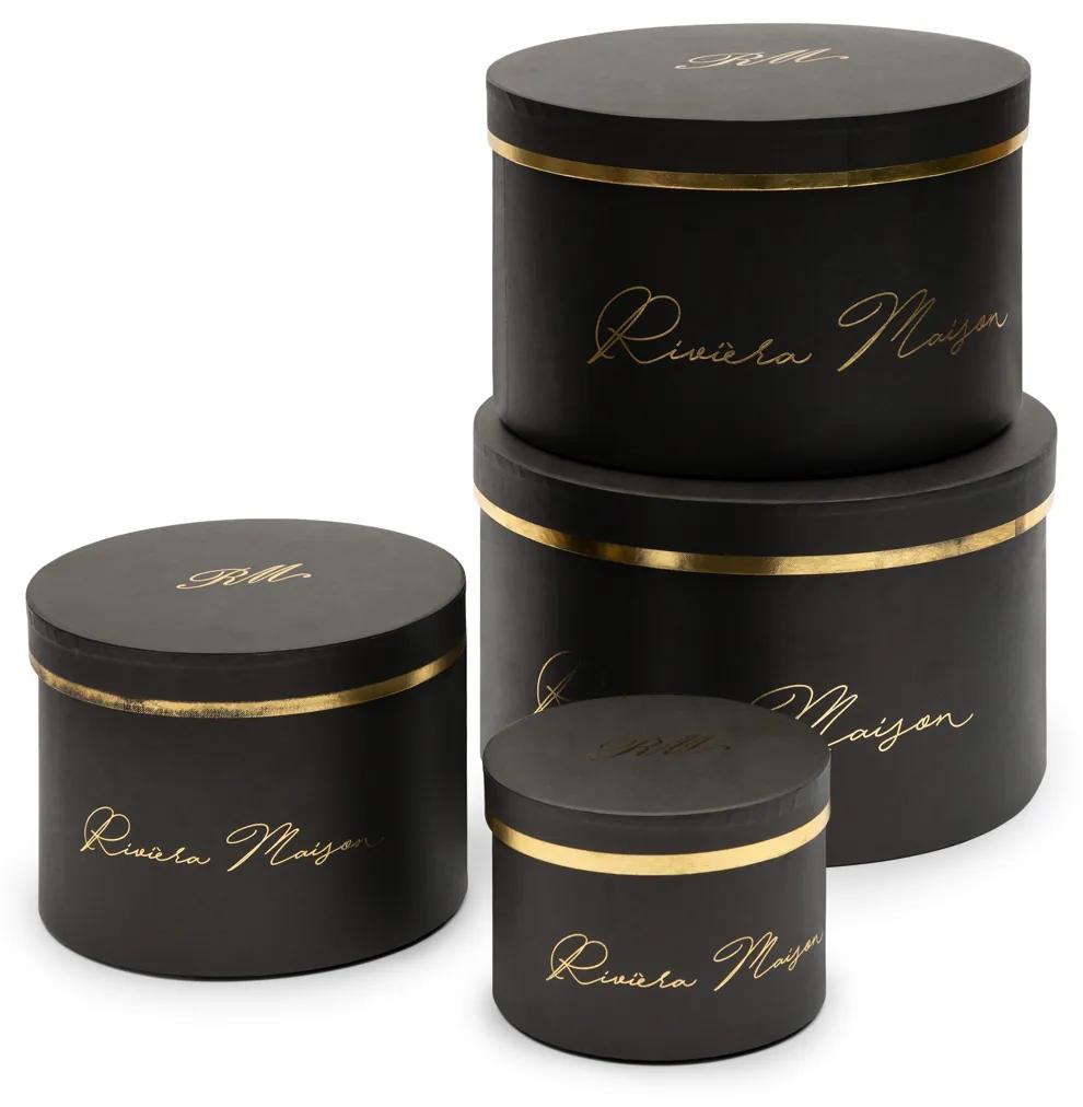Rivièra Maison - RM Luxurious Giftbox black Set of 4 pieces - Kleur: zwart