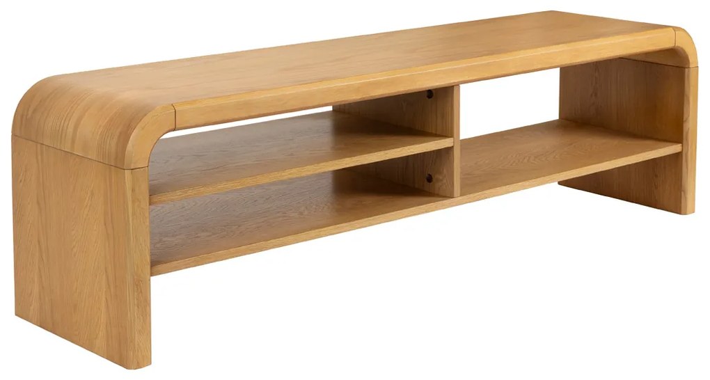Zuiver Brave Design Tv-meubel Gebogen Eiken - 160x40x45cm.