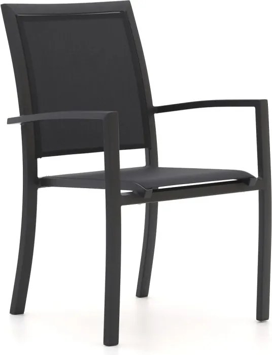 + 10% kassakorting | Dining tuinstoel | Bellagio  Anzio | Textileen | Grijs | Stapelbaar | Kees Smit Tuinmeubelen