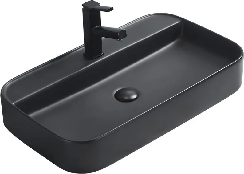 Mexen Sofia opbouw wastafel 70 x 40 cm, zwarte mat - 22157085
