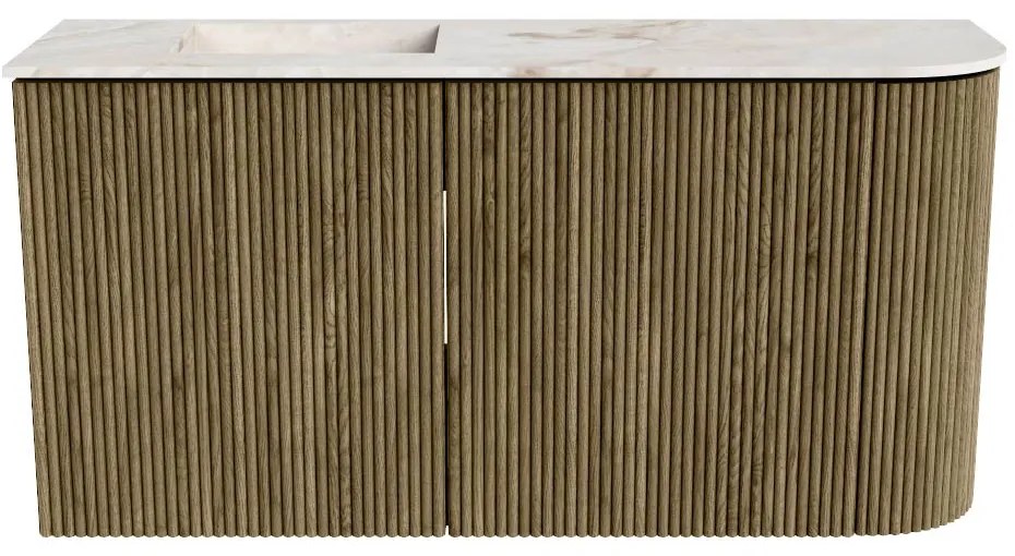 Mondiaz Joya DLux 80cm toiletmeubel ronding rechts dusk met wastafel faye links 1 kraangat frappe