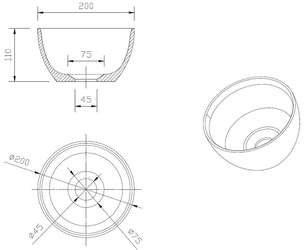 Best Design Arezzo fontein waskom 20cm grijs