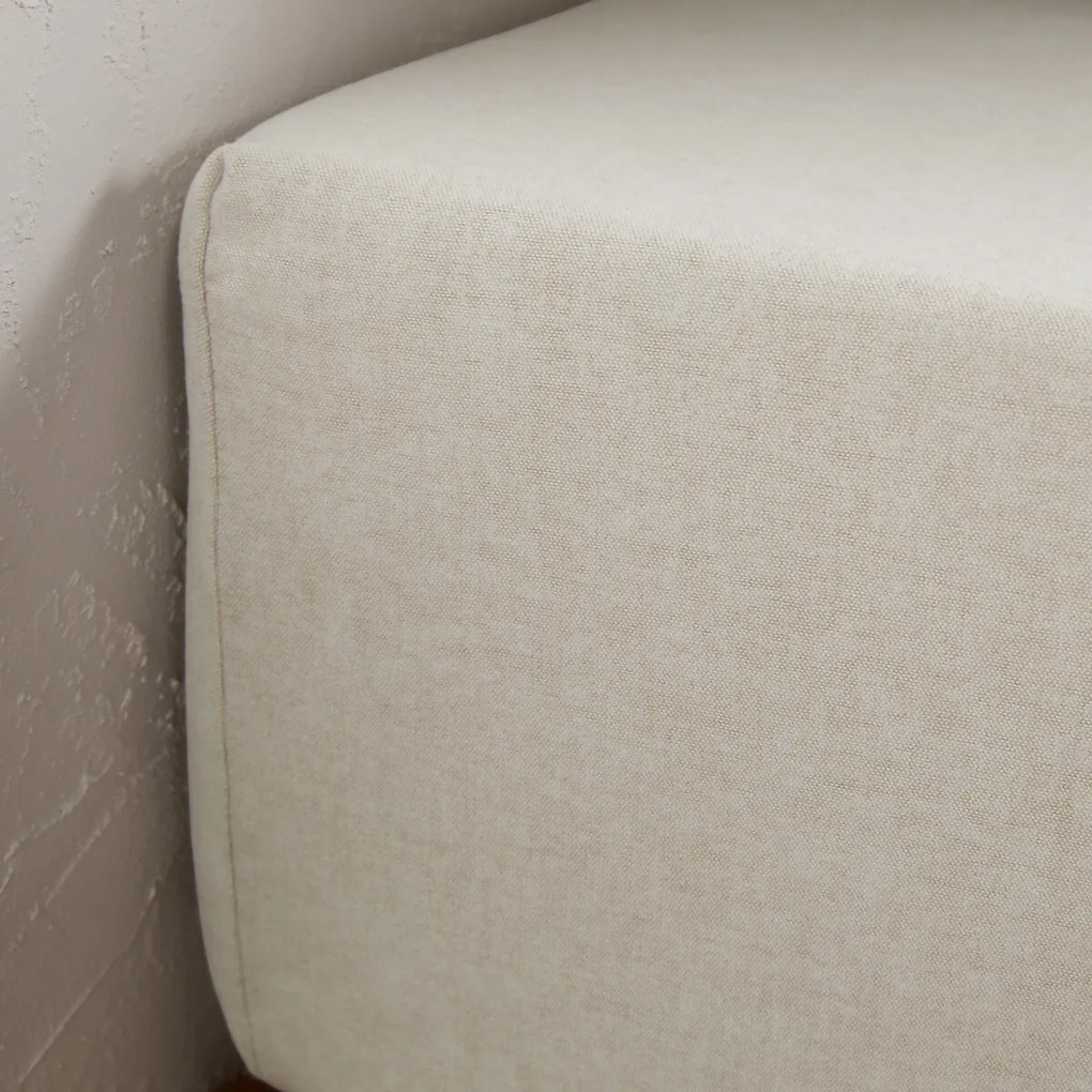 Hoeslaken, katoenen chambray flanel, matrashoogte 30 cm, Clara