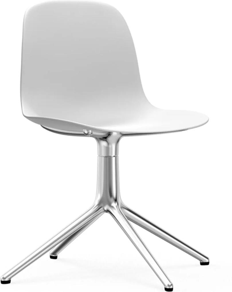 Normann Copenhagen Form Chair Swivel stoel met aluminium onderstel wit