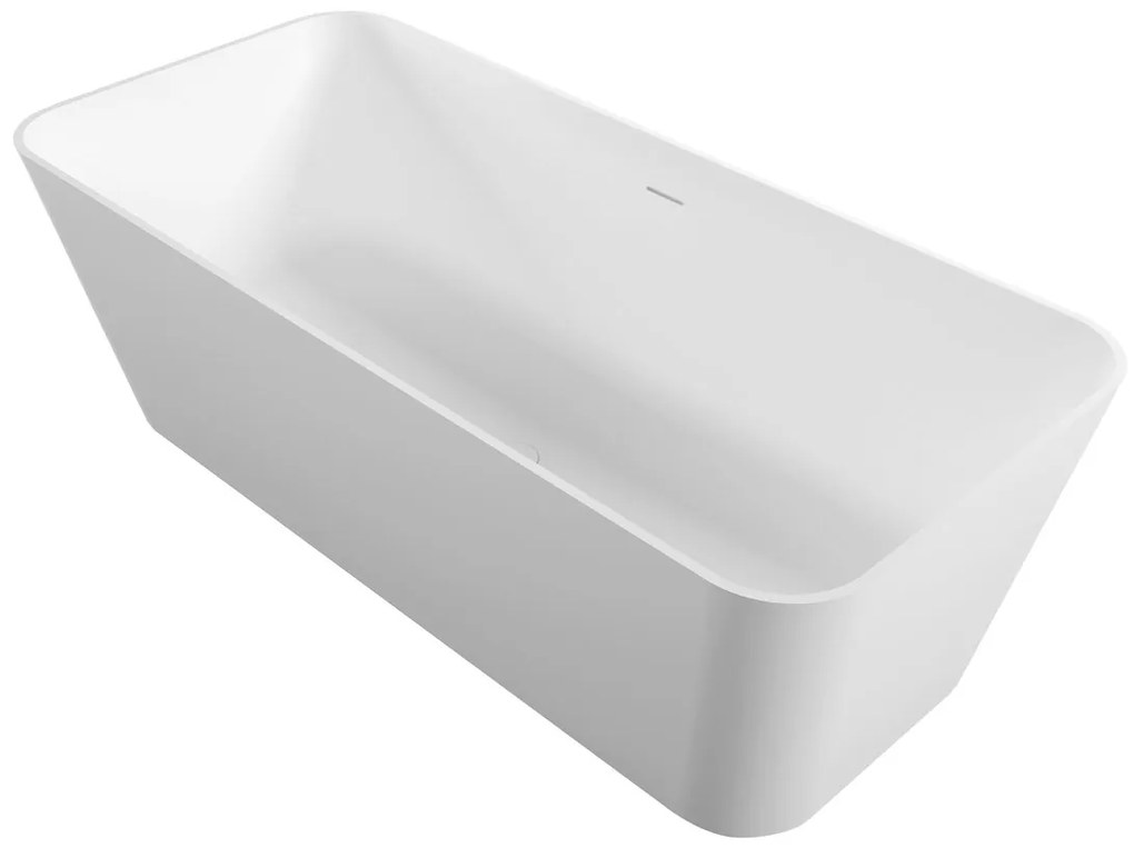Polysan Leyla vrijstaand bad wit mat solid surface 170x80cm