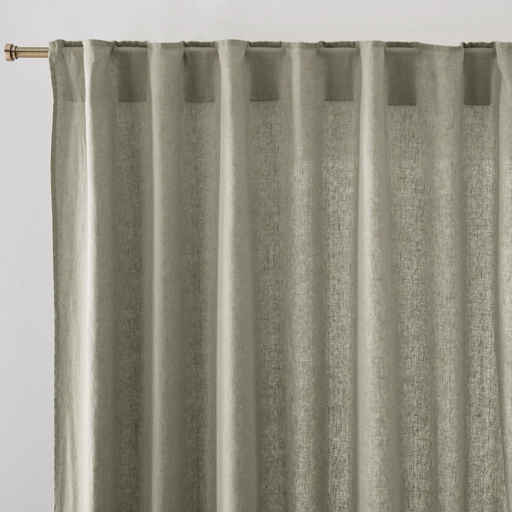 Linnen gordijn afgewerkt met verdekte lussen, Elba