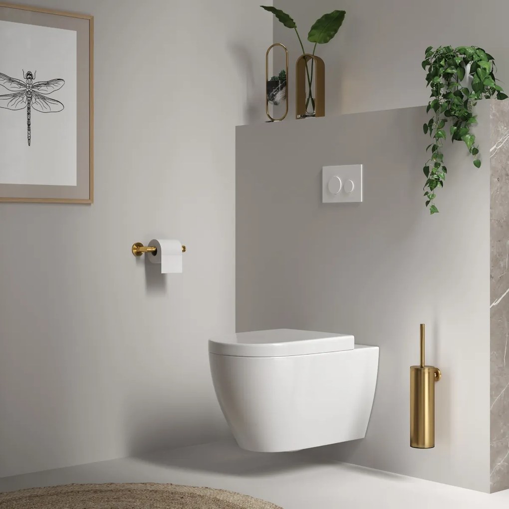 Brauer Gold Edition toiletrolhouder messing geborsteld PVD